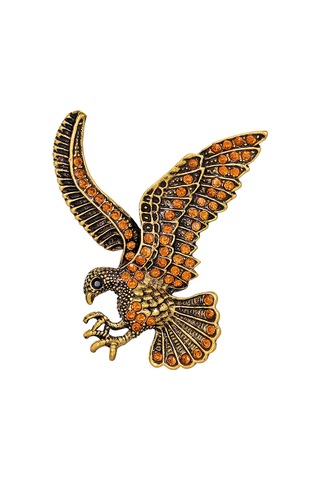 Rhinestones İle Eagle Broş - Mücevher Yapımı Veya Moda Aksesuarları İçin Vivid Kuş Pimi Çok Renkli