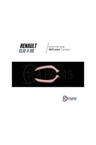 Renault Clio 4 Hb Krom Far Çerçevesi 2 Prç. 2012-2016 P.Çelik