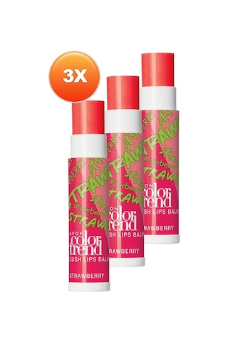 Avon Color Trend Dudak Balmı Strawberry 3'lü
