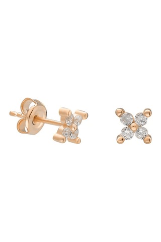 Mini Çiçek Küpe 717084 Silver Gümüş