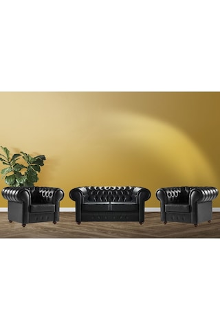 Ofiscombin Ofis Büro Koltuk Kanepe Oturma Takımları Ofis Grupları Martin Siyah Chester2