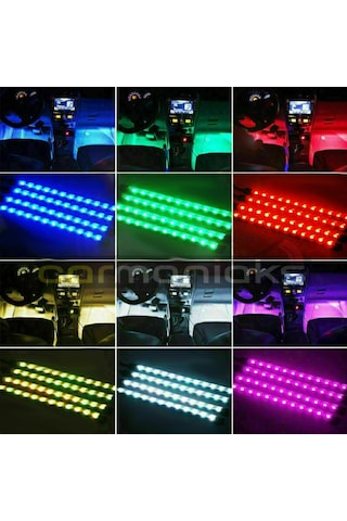 Araç Içi Ayak Altı Led Sese Duyarlı Led Müziğe Duyarlı 12 Led