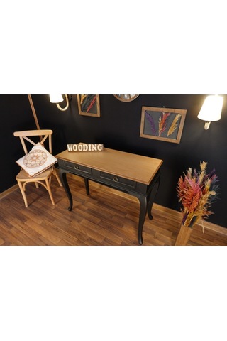 Wooding 120 Cm Çekmeceli Masif Siyah Naturel Dresuar (548589834) Siyah