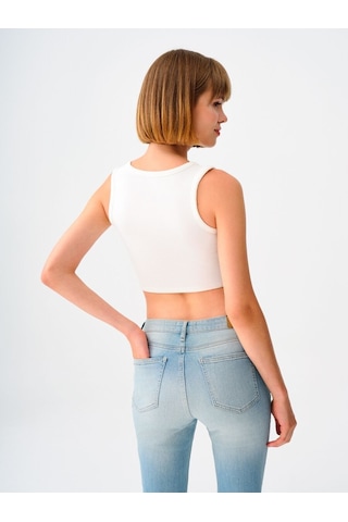 LOFT Crop Kadın Atlet Lf2031991 Q1.v1 Beyaz