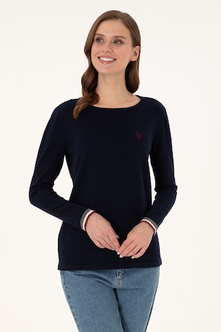 U.S. Polo Assn. Kadın Lacivert Bisiklet Yaka Kazak 50297133-VR033