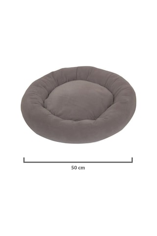 Pribor Kedi Tırmalama Tahtası 40 Cm Ve Kedi Simit Yatağı 50 Cm Çap Polar 2' Li Set Gri