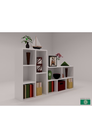 Kitaplık,dosyalık Açık Raf Antrasit&beyaz