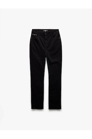 Koton Normal Bel Düğmeli Pamuklu Cep Detaylı Gabardin Pantolon Siyah 6wam40063hw Siyah