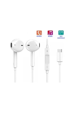 Eıma Type-c Kablolu Kulaklık Apple Uyumlu İphone 15 / 15 Pro / 15 Pro Max Uyumlu