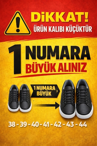 Ghattix Erkek Spor Ayakkabı Günlük Kullanım Siyah Siyah
