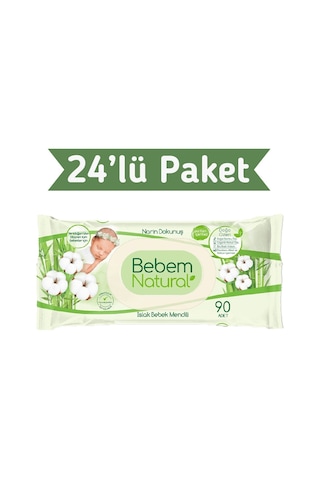 Bebem Natural Islak Havlu Mendil 90x24 2160 Yaprak