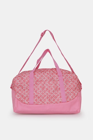 İcone Bag Baskılı Spor Çanta, Cepli Spor Çanta, Fermuarlı Detaylı Çocuk Spor Çanta, Pembe