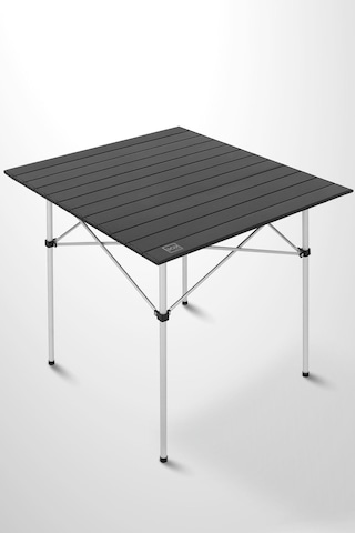 Box&box Alüminyum, Katlanabilir Kamp Ve Piknik Masası, Omuz Askılı Taşıma Çantasıyla Xl, Siyah Siyah