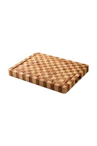 Koopman Bambu Damalı Kesme Tahtası 37x28 Cm Kahverengi