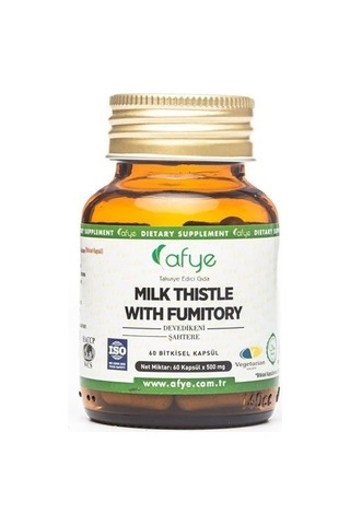 Afye Milk Thistle With Fumitory 60 Kapsül Şahtere-Milkthistle Özü
