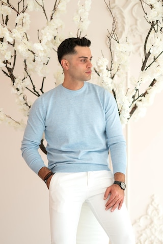 Sıfır Yaka Pamuklu Slimfit Basic Erkek Triko Kazak 001