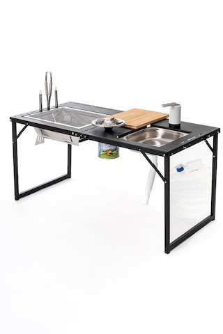 Temoutdoor Smart Table Xl Akıllı Kamp Masası - Standart Donanım Siyah