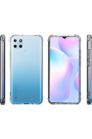 Realme C25y Kılıf Zore 2mm Anti Shock Silikon Renksiz