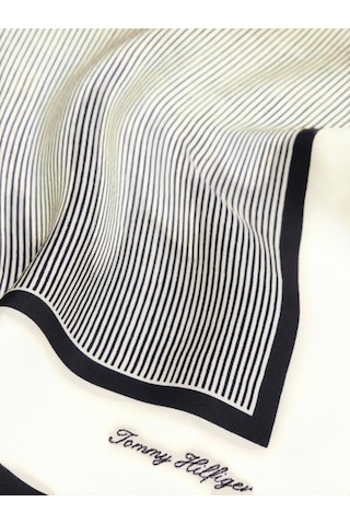Tommy Hilfiger Th Elevated Flag Sılk Square Kadın Mavi Atkı - Aw0aw17629