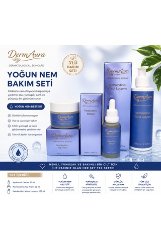 Dermaura Premium Cilt Leke Ve Aydınlatıcı Bakım Seti Temizleme Jeli, Tonik, Niacinamide Serum, Nemlendirici Ve Spf 50+ Güneş Koruması
