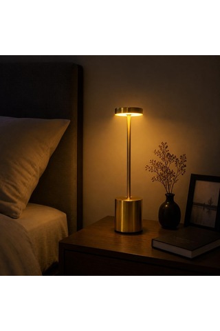 Şarjlı Led Masa Lambası 3 Işık Sıcaklığı Ve Parlaklık Ayarı, Dokunmatik Kontrol, Yüksekliği 34.5 Cm, Alt Tabanı 8 Cm Şık Ve Modern Tasarım, Kullanım Kolaylığı Ymn-8 Diğer 49068705