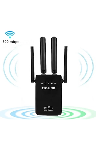 300mbps Uzun Menzilli Wifi Genişletici 4 Anten Sinyal Güçlendiric