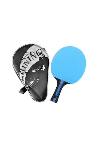 Ranyeek Mavi Renkli Polar Ahşap Tenis Raketi - Taşıma Çantasıyla 25cm X 15cm Boyutlu 160g Ağırlık
