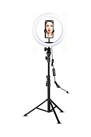 10 Inç Ring Light 3 Renk Işıklı Youtuber Led Işıklı 2.1 Metre Tripod Selfie Makyaj Işığı Çok Renkli