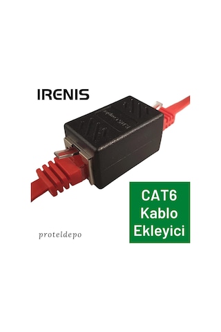 Irenis Cat6 Ethernet Kablo Ekleyici Birleştirici Uzatıcı