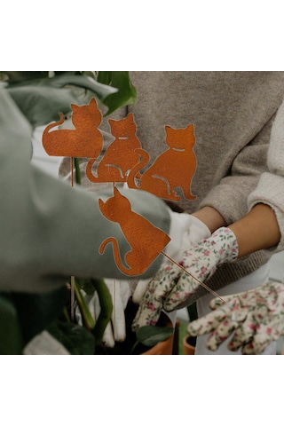 Metal Bahçe Kazıkları Dekorasyonlar Kedi Bahçe Kazığı İç Ve Dış Çim Yol Süslemeleri Saksılar Çubuk Zemin Eklentisi B Stili Büyük Boy