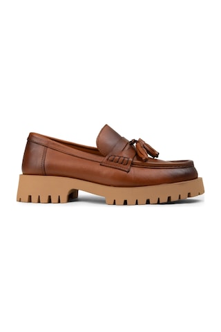 Deery Kadın Hakiki Deri Taba Rengi Marin Loafer - 02035ztbac02