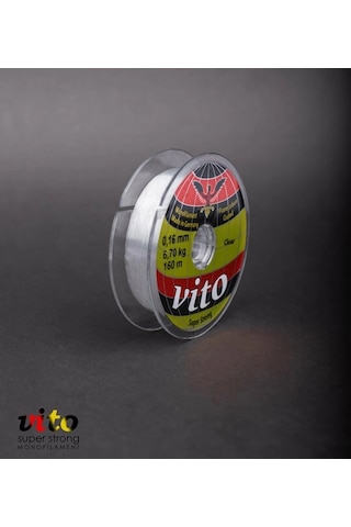 Vito Süper Strong Monoflament Şeffaf Misina 160 Metre 0,16mm - Standart