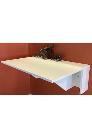 Duvara Monteli Raflı Katlanır Portatif Açılır Kapanır Masa 90*60 cm