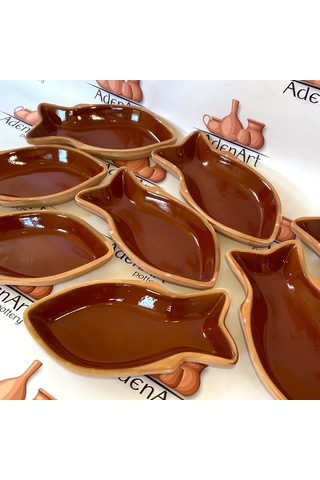 2'li Toprak Sırlı Balık Güveci Büyük Boy 30x15 Cm