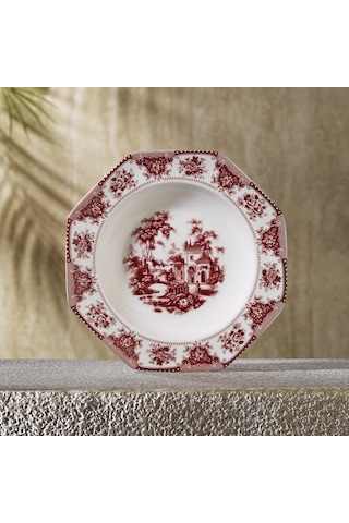 Evaliza Voila Çukur Tabak Kırmızı 22 Cm Çok Renkli