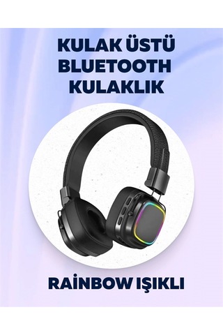 Mey İthalat Yüksek Ses Kaliteli Kablosuz Kulak Üstü Kulaklık Bt 5.3