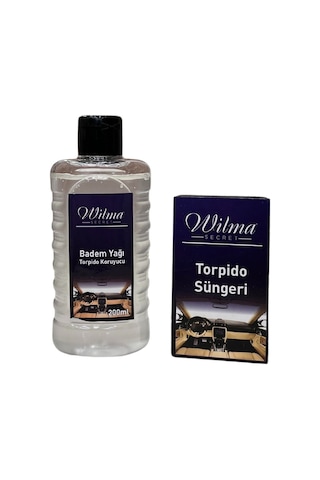 Wilma Secret Torpido Koruyucu 2 Li Bakım Seti - Badem Yağı Ve Torpido Süngeri 2 Adet
