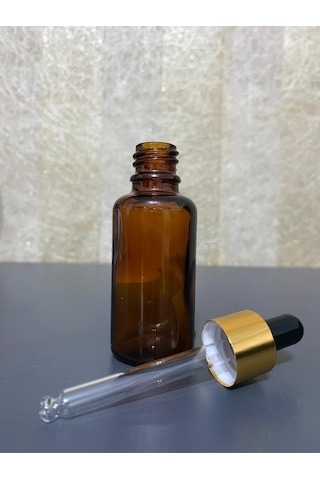 30 Ml Amber Şişe Cam Damlalıklı Şişe 50 Adet