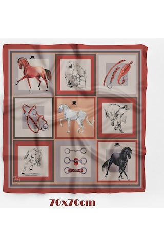 Terra Bınıcı Desen 70 70cm Bandana/fular Çok Renkli