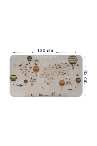 Eğitici Dünya Haritası Dünya Atlası Çocuk Ve Bebek Odası Duvar Sticker-85x130-3792 Çok Renkli