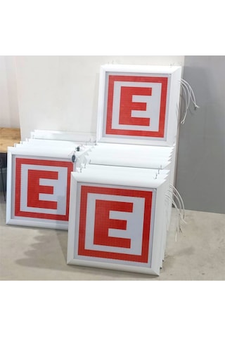Eczane E Led Tabela 60x60cm Butonlu (Yönetmeliğe Uygun)