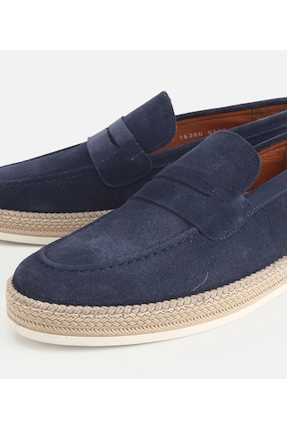 Hotiç Erkek Süet Deri Lacivert Hasır Detaylı Günlük Loafer 02ayh319490a680 02ayh319490a680 Lacivert