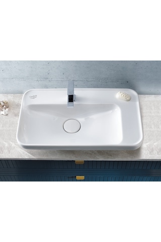 Turkuaz Seramik Cerastyle Lal 70 CM Tezgah Üstü Çanak Lavabo