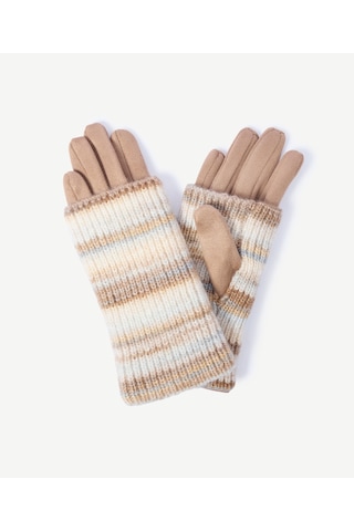 Yargıcı Triko Bilekli Kumaş Eldiven 26kked2035x 209 Koyu Bej