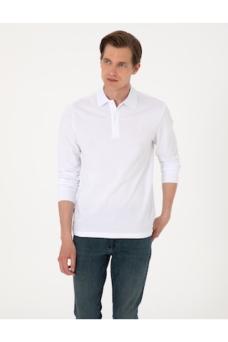 Pierre Cardin Erkek Beyaz Sweatshirt 50314048-vr013 Beyaz