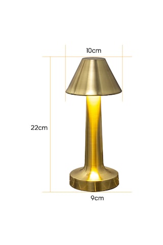 Geeroyoo Masaüstü Metal Dekoratif Led Lambası - Usb Şarjlı Dokunmatik Kontrol - Üç Renk Işığında + Sürekli Parlaklık Ayarı - Uzay Gümüşü B Tipi Gümüş