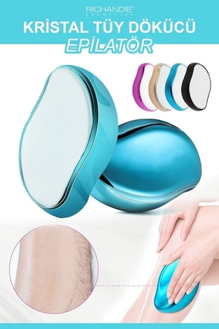 Crystal Eraser Epilasyon Aleti Tüy Silgisi Tüy Alıcı Fiziksel Kristal Tüy Dökücü Epilatör Mavi