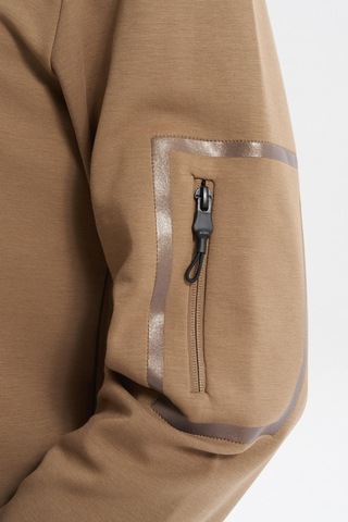 Ar-ma Erkek Slim Fit Dik Yaka Yarım Fermuar Pamuklu Sweatshirt Sol Kol Fermuar Cepli K30404685702 Gri-bej G8 Gri - Füme