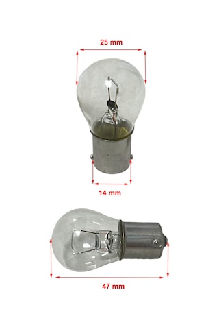 Eco 12v 21w 93 Ba15s Tek Duy, Düz Tırnak, Sinyal, Fren, Stop, Sis Ampulü 10 Adet