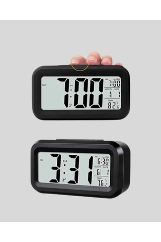 Sensörlü Dijital Masa Saati Alarm Ve Sıcaklık Göstergeli Diğer 04656408